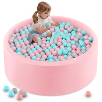 INFANS Foam Ball Pit for Toddlers with 200 Balls 36"x 12" Large Round Ball Pool Playpen with Soft Memory Sponge Pad