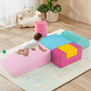 Foam Climbing Blocks for Toddlers 1-3, 6 Pieces Indoor Climb and Crawl Activity Playset with Rectangles