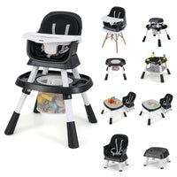 INFANS 9 in 1 High Chair Convertible Baby Highchair for Babies and Toddlers