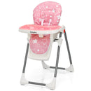 Folding Baby Highchair Eating Feeding Table Booster Seat with 6-Level Height Adjustment