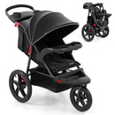 INFANS Jogging Stroller, Foldable Jogger with Air-Filled Tires Shock Absorbing Suspension