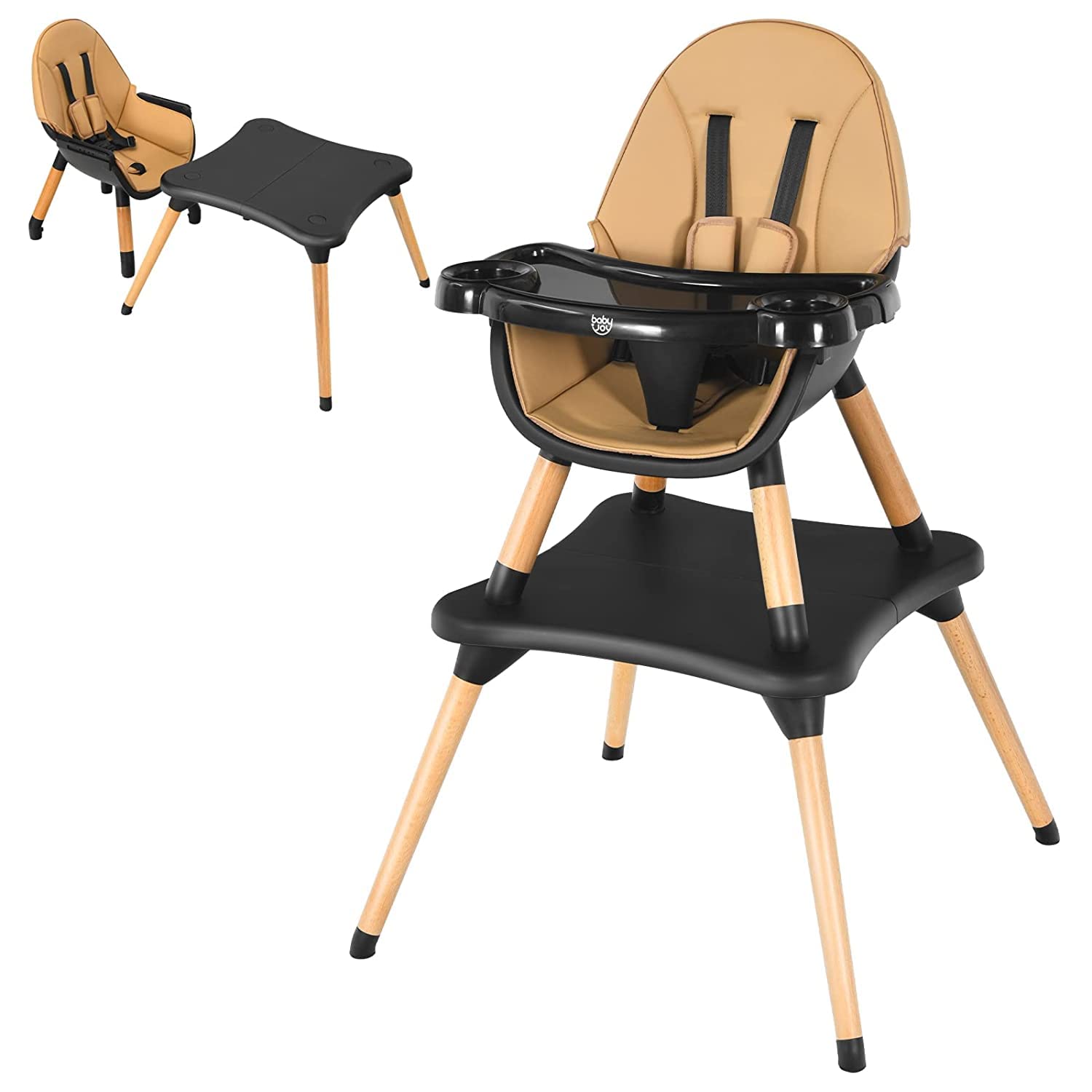 5-in-1 High Chair Convertible High Chairs for Babies & Toddlers/Booster Seat/Table & Chair Set