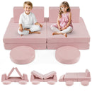 INFANS Modular Kids Play Couch 6 PCS Toddler Creative Sectional Fort Building Sofa for Playroom