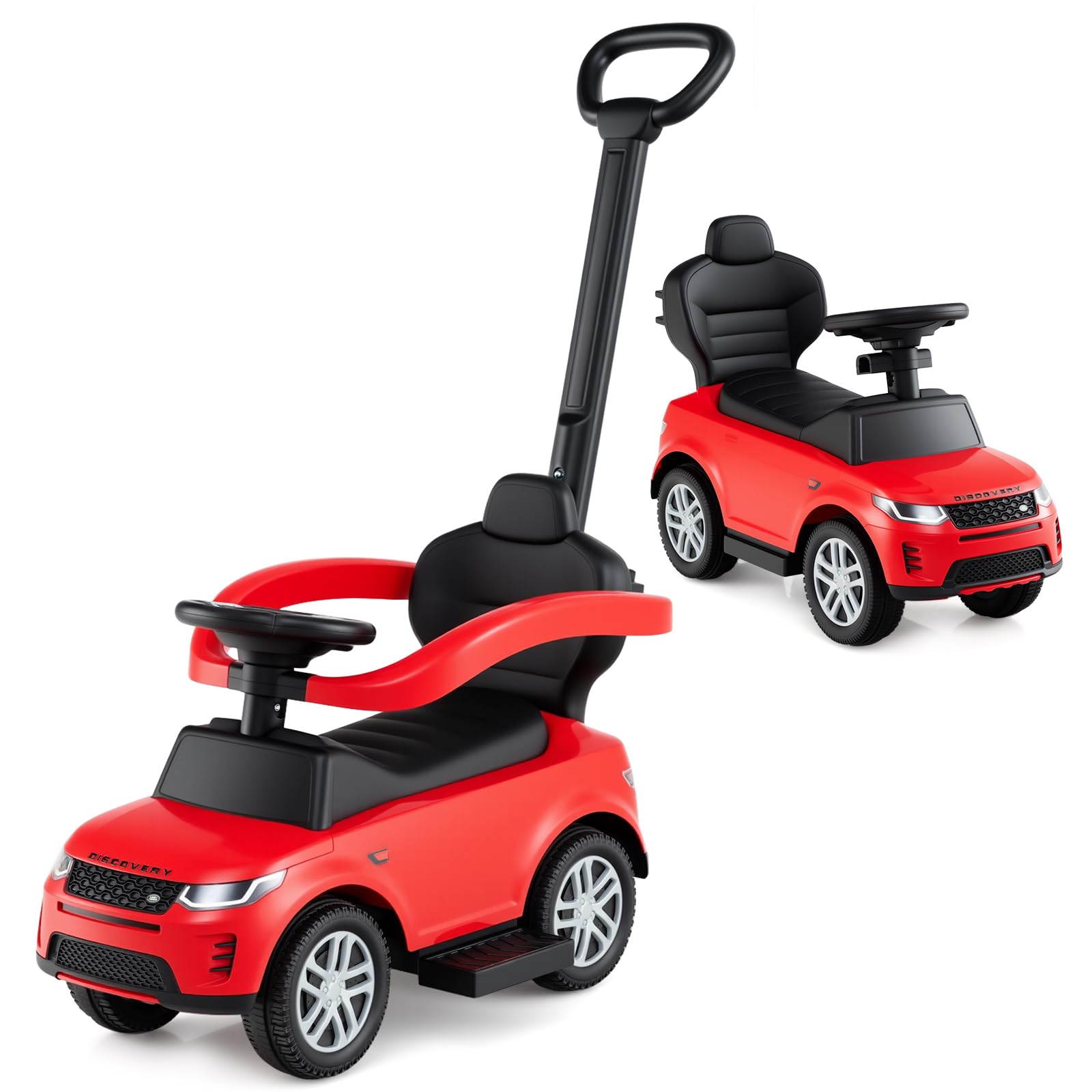 Push Car for Toddlers, 3 in 1 Licensed Landrover Baby Ride on Toy