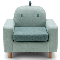 Kids Sofa Wooden Armrest Chair Couch with Thick Cushion Beech Legs