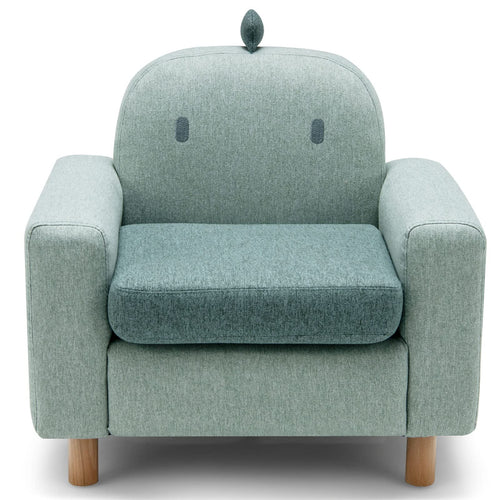 Kids Sofa Wooden Armrest Chair Couch with Thick Cushion Beech Legs