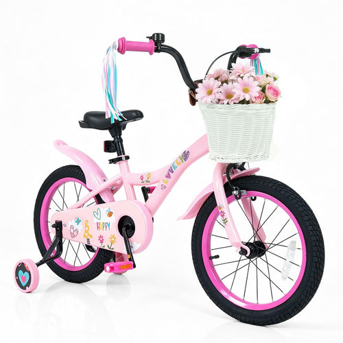 Kids Bike, 14 16 18 Inch Sweet Heart Theme Girls Bicycle