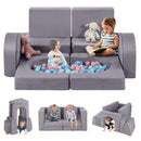 INFANS Modular Kids Play Couch 8 PCS Toddler Creative Sectional Building Sofa for Playroom