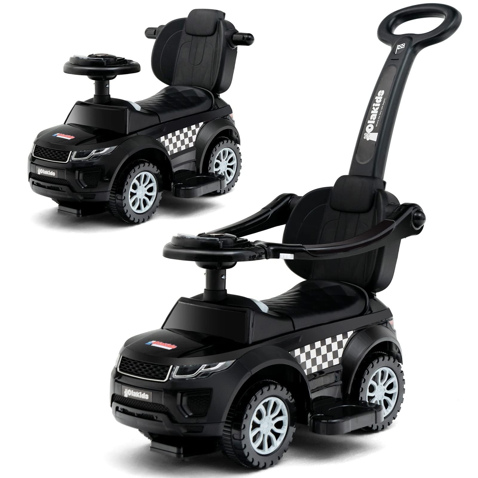 4 in 1 Ride on Push Car, Toddlers Sliding Walking