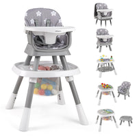 16-in-1 Baby High Chair Convertible Highchair for Babies and Toddlers with Activity Center