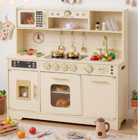 Play Kitchen for Kids with Realistic Lights and Sounds