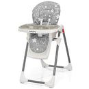 Folding Baby Highchair Eating Feeding Table Booster Seat with 6-Level Height Adjustment