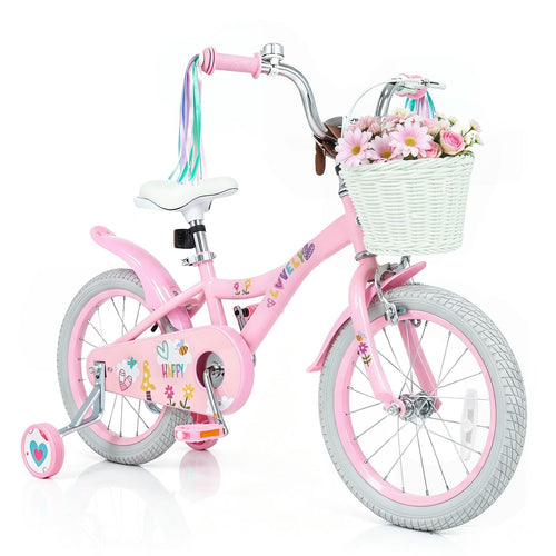 Kids Bike, 14 16 18 Inch Sweet Heart Theme Girls Bicycle