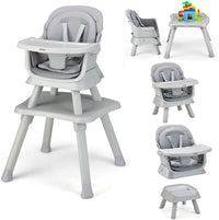 INFANS 8 in 1 Baby High Chair Convertible Highchair for Babies and Toddlers,