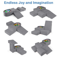 INFANS Climbing Toys for Toddlers Foam Climbing Blocks and Ball Pit for Baby