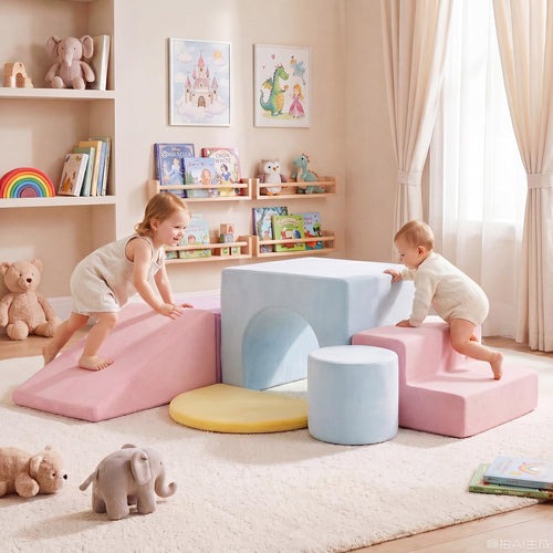 Toddler Climbing Toys Indoor, 6 PCS Foam Climbing Blocks