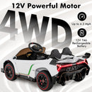 12V 4WD Licensed Lamborghini Veneno Powered Electric Vehicle with Hydraulic Doors, Rocking Mode, Adjustable Speeds, Remote Control, MP3, Headlight