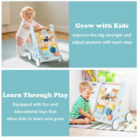 INFANS Wooden Baby Walker Montessori with Multiple Activity Toys