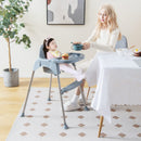4-in-1 Convertible Baby High Chair with Removable Double Tray