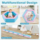 3-Piece Baby Foam Climbing Blocks with Ball Pit and 100 Colorful Ocean Balls