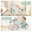 INFANS 6 in 1 Wooden Baby Walker Play Kitchen Playset