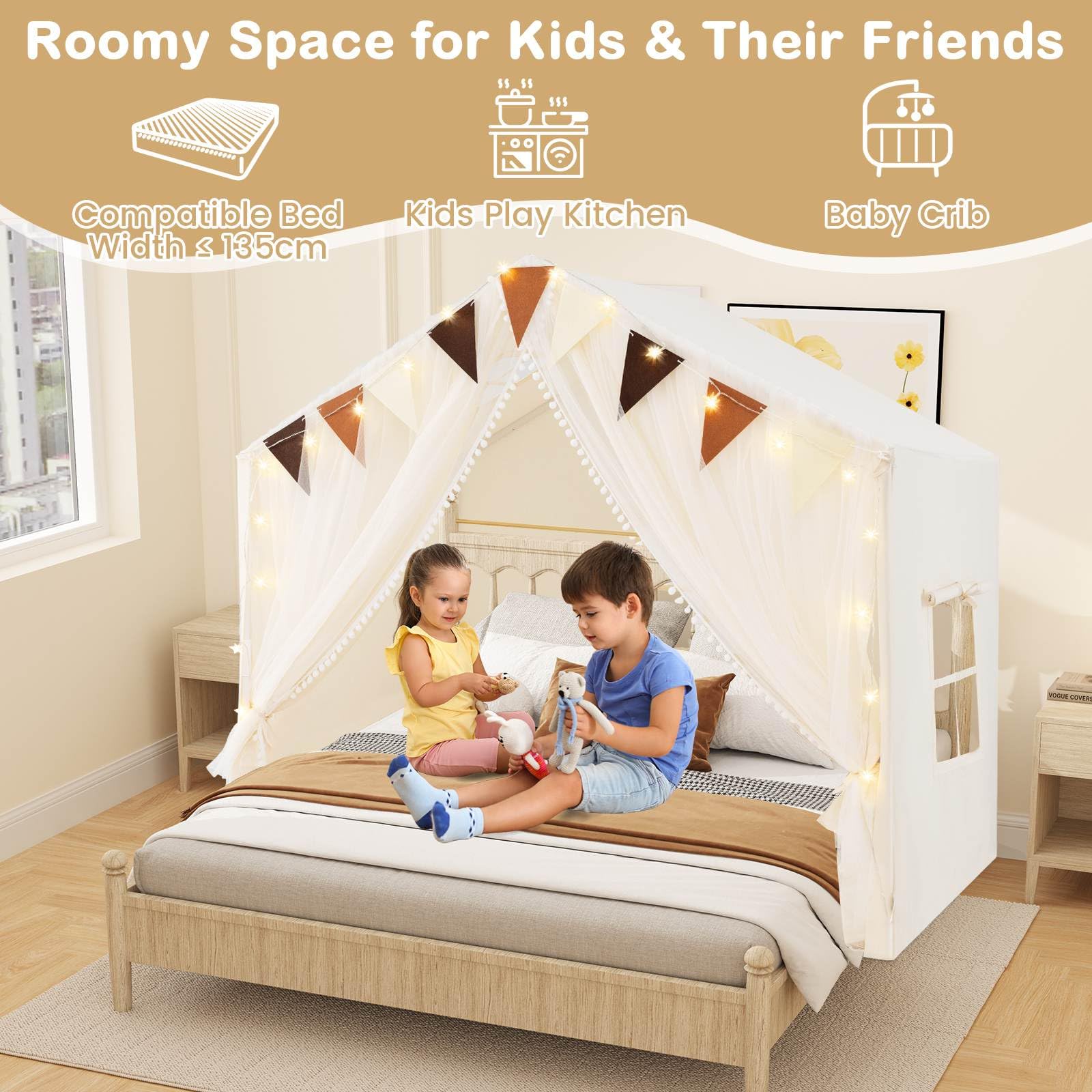 Kids Play Tent, 3-4 Kid Large Play Tent House