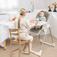 Baby High Chair Foldable Highchair w/Toy Bar Baby High Chair Foldable Highchair w/Toy