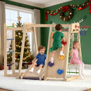 Indoor Jungle Gym, 9 in 1 Wooden Montessori Baby Climbing Toys