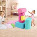 Foam Climbing Blocks for Toddlers 1-3, 6 Pieces Indoor Climb and Crawl Activity Playset with Rectangles