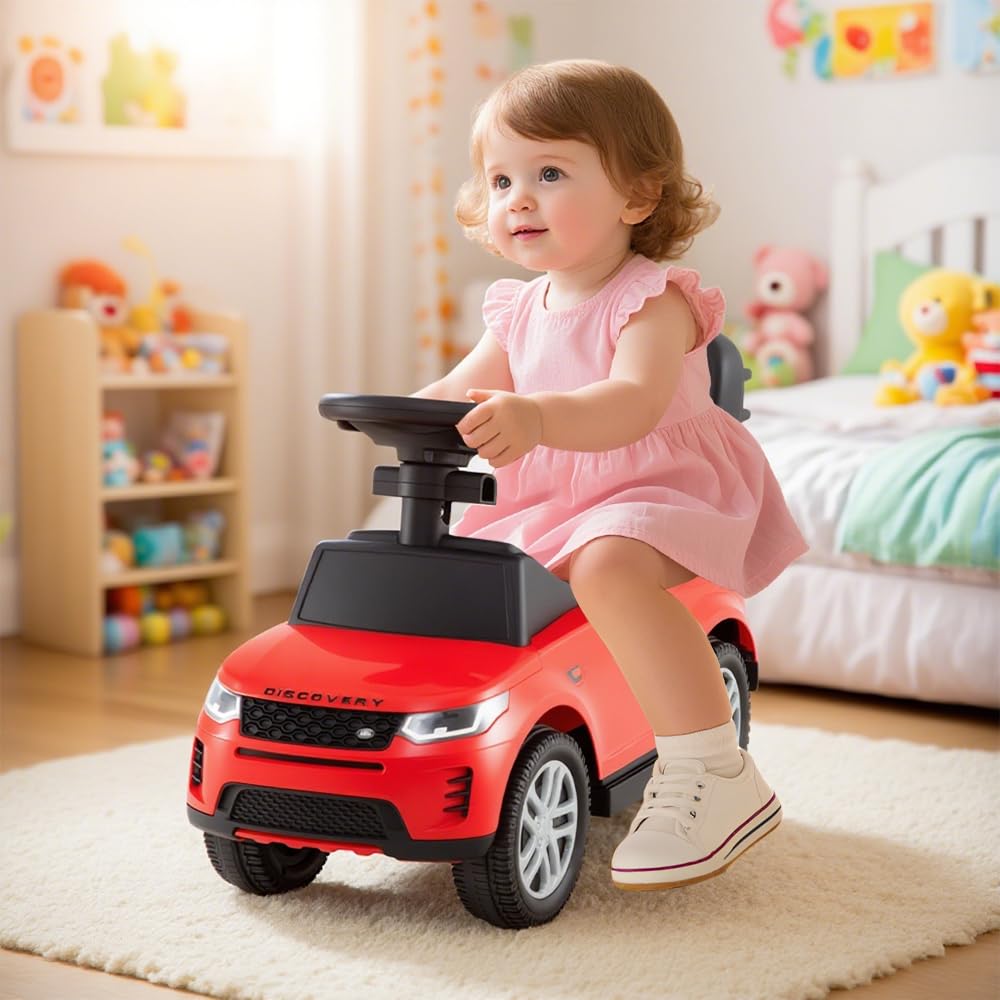 Push Car for Toddlers, 3 in 1 Licensed Landrover Baby Ride on Toy