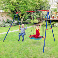 INFANS 2 Seat Swing Stand, 550 lbs Heavy Duty Metal Swing Frame