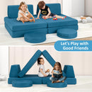 INFANS Modular Kids Play Couch 6 PCS Toddler Creative Sectional Fort Building Sofa for Playroom