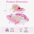 INFANS Baby Walker 5 in 1 Behind Walker Learning Seated Rocker Bouncer with Removable Music Tray