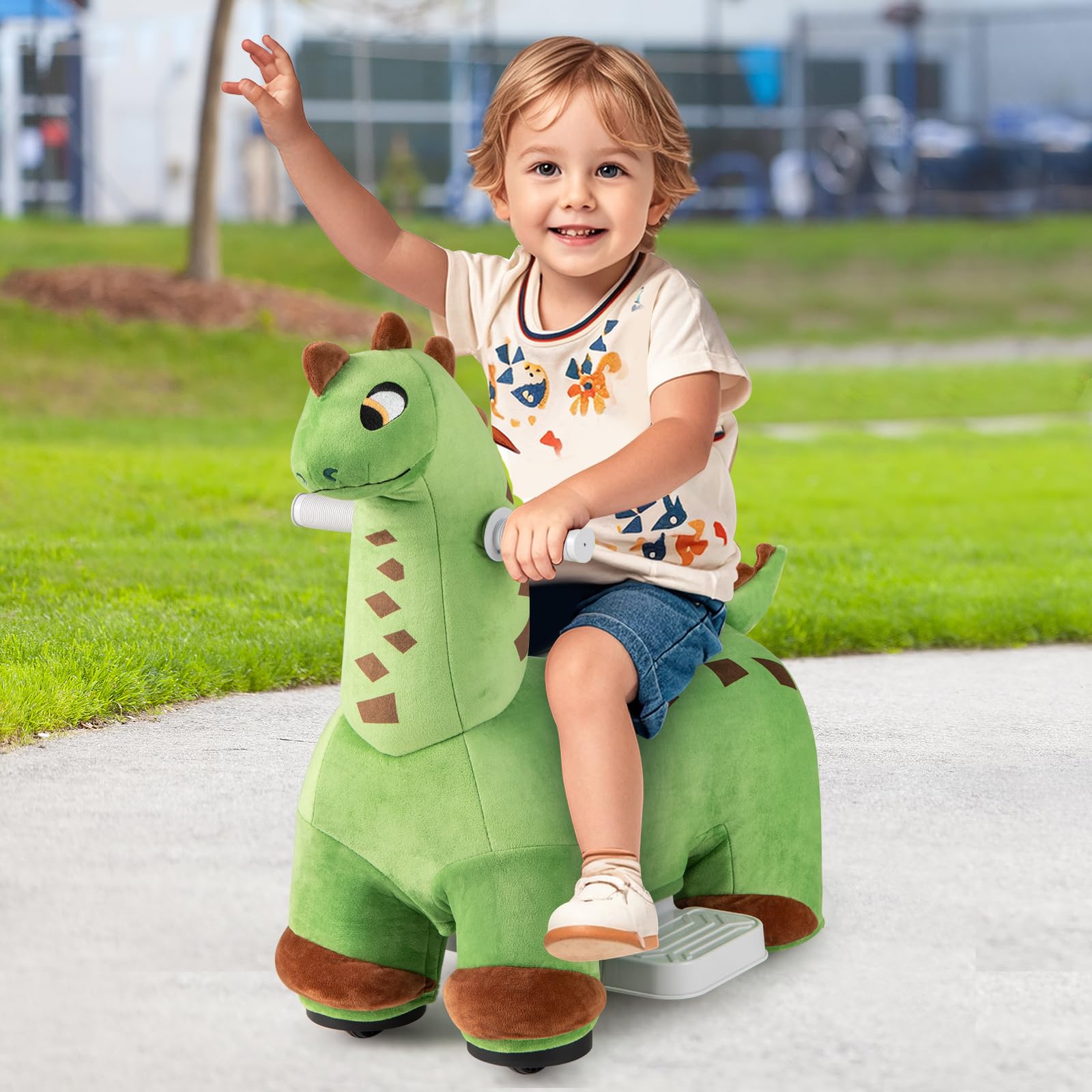 Ride on Toys, 6V Electric Battery Powered Electric Ride on Dinosaur with Music