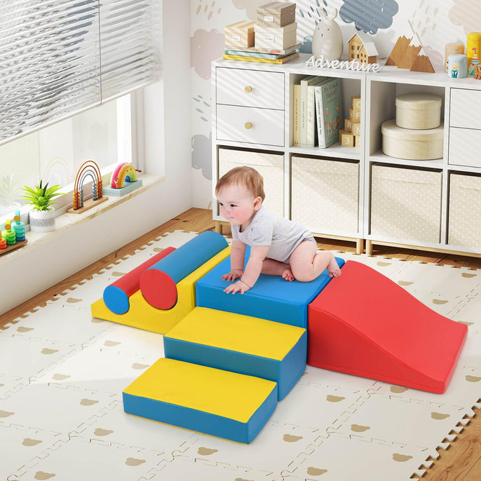 7 Pieces Foam Building Blocks Set for Kids Creative Learning Toy Set