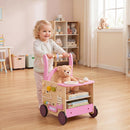 Wooden Baby Walker, Activity Center Push Walking Toy
