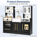 Kids Kitchen Playset, Wooden Pretend Play Kitchen