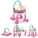 INFANS 5 in 1 Toddler Bouncing Activity Saucer Playtime Mat Activity Table with 360°Rotating Seat