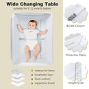 INFANS Baby Portable Changing Table Infant Diaper Station with Storage Basket & Shelf