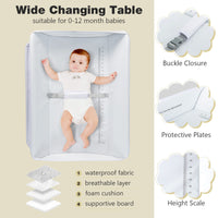 INFANS Baby Portable Changing Table Infant Diaper Station with Storage Basket & Shelf