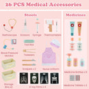 Kids Doctor Playset, Wooden Pretend Medical Station Activity Center Toy Set