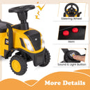Licensed Caterpillar Ride on Tractor by OLAKIDS, 2 in 1 Ride on Push Car with Detachable Trailer