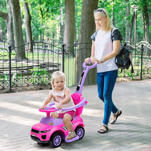 4 in 1 Ride on Push Car, Toddlers Sliding Walking