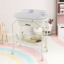 INFANS 2 in 1 Baby Changing Table with Bath Tub Unit, Folding Diaper Dresser Station