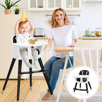 3 in 1 Convertible Baby Highchair Up and Down Highchairs for Toddlers