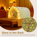 INFANS Kids Bed Tent with Glow in The Dark, Portable Children Playhouse Privacy Space Twin with Mat