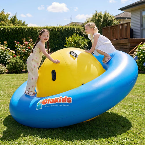 8FT Inflatable Dome Rocker Bouncer, Outdoor Kids Giant Roll
