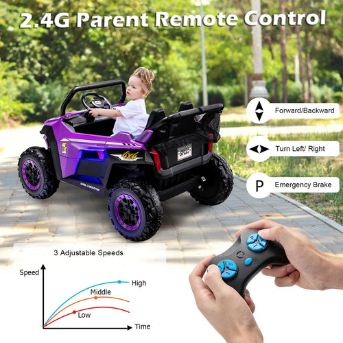 2 Seater Ride on Car for Kids 12V UTV Kids' Electric Vehicles with Remote Control