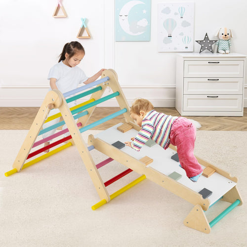 Pikler Triangle Set 7 in 1 Climbing Toys for Toddlers
