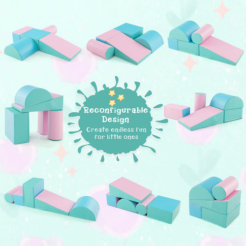 5-Piece Kids Climb & Crawl Activity Playset, Lightweight Soft Foam Block Activity Play Structures